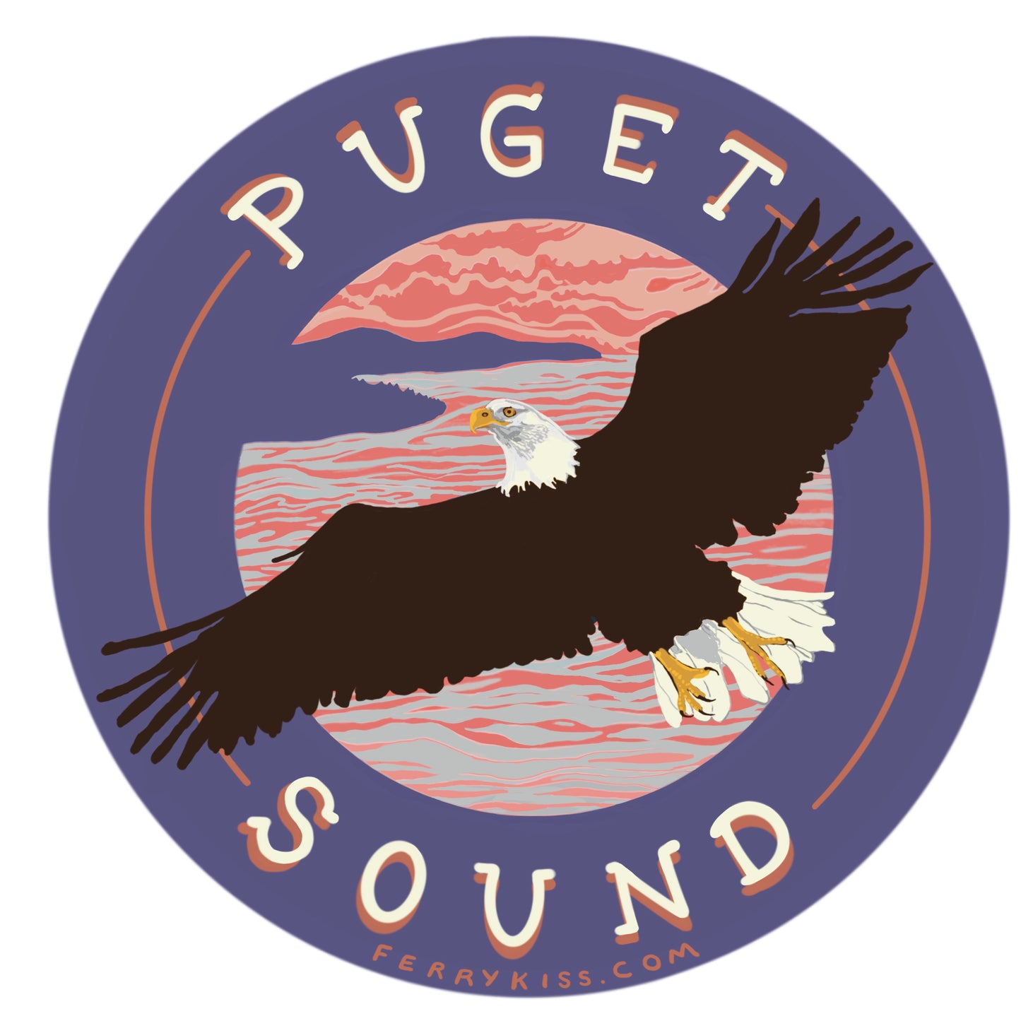 'Puget Sound' Bald Eagle Sticker