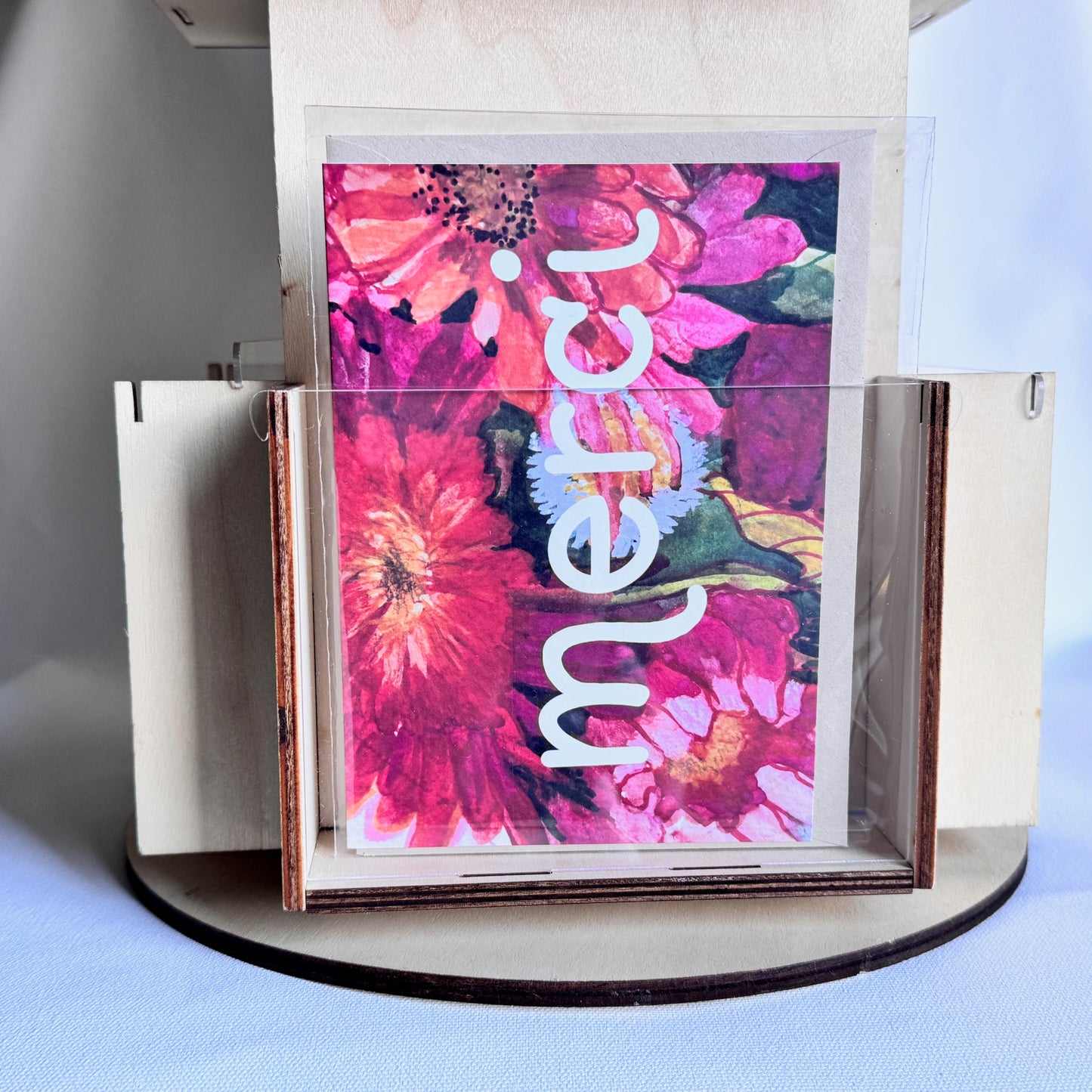 'Merci' thank you greeting card