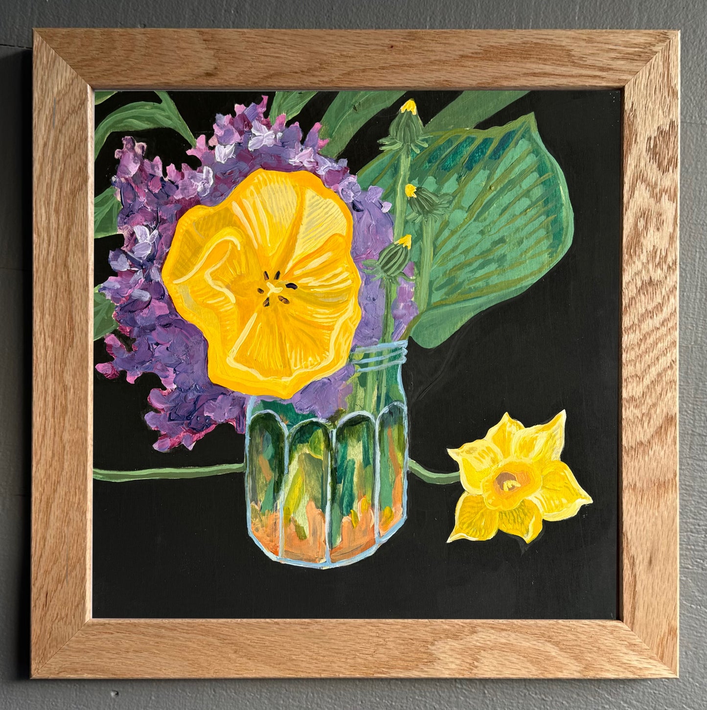 'Hasta & Tulip' Framed Original Painting