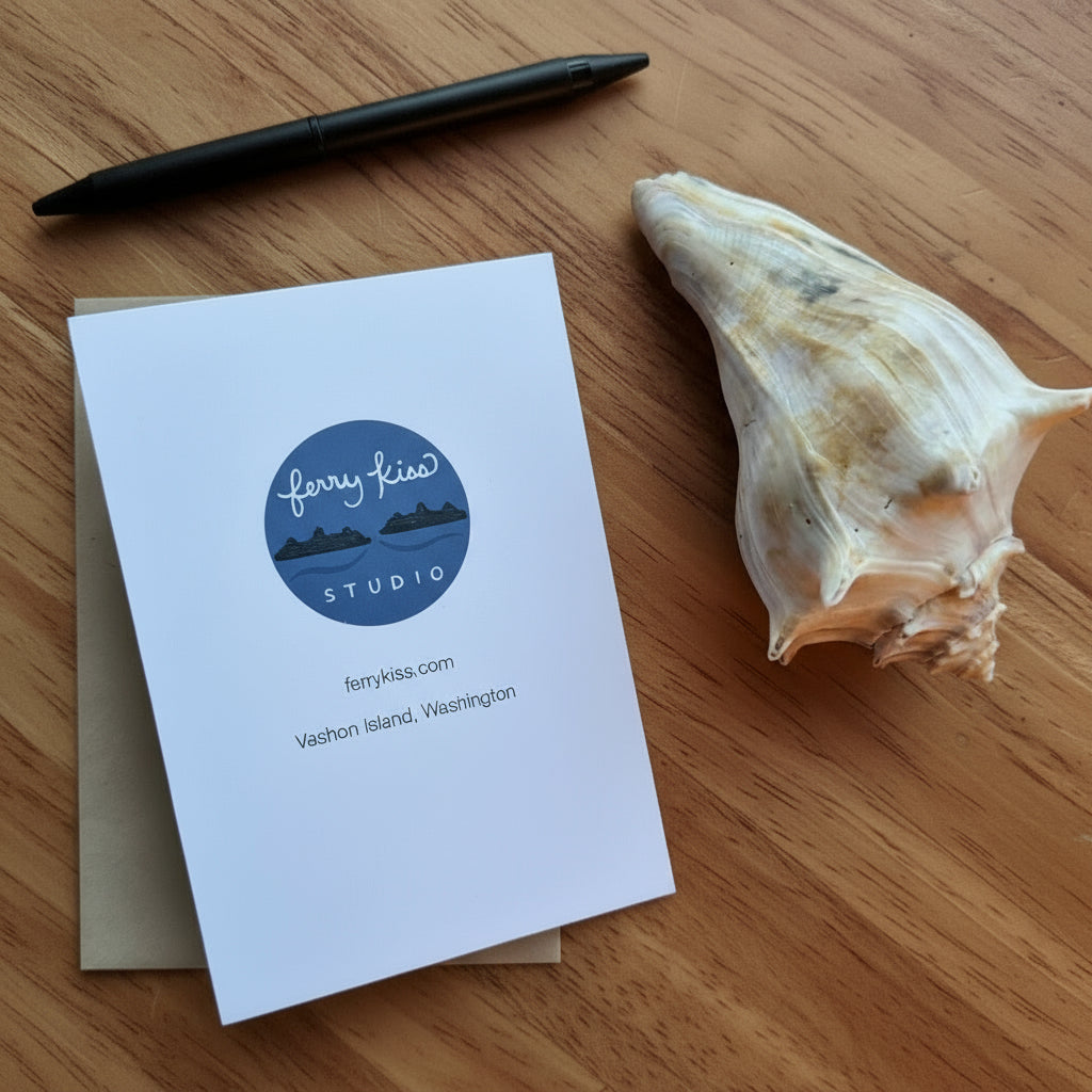 Winter Holiday Art Card Set — 4 Hand-Painted Watercolor Cards | Pacific Northwest Nature Cards | Seasonal Greeting Card Pack