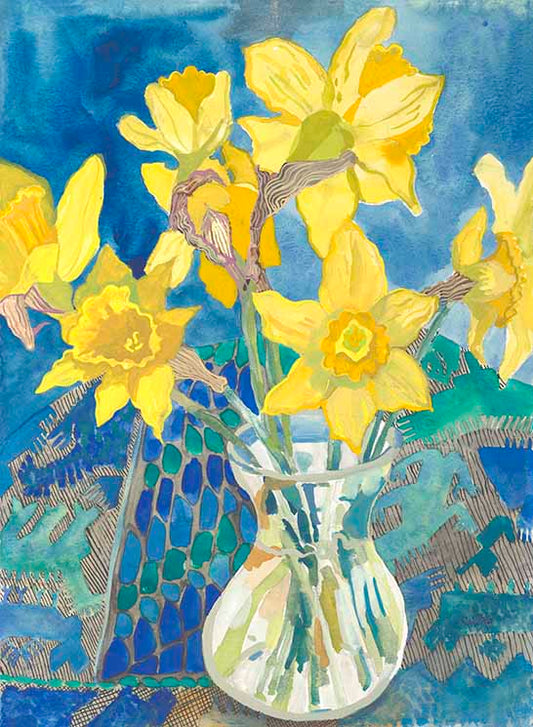 'Daffodils on Guatemalan Cloth' | Giclée Print