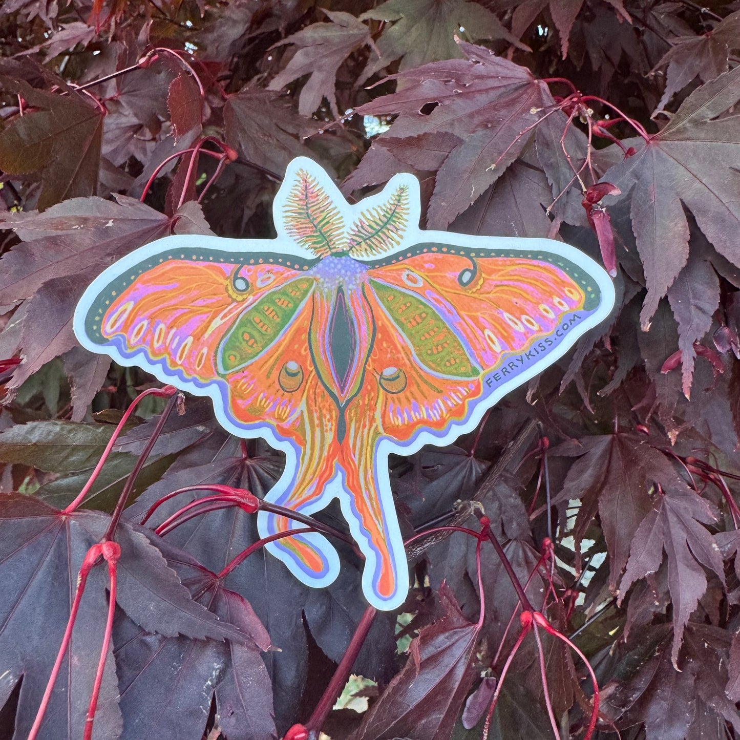 'Gypsy Moth' Sticker - in glitter or matte