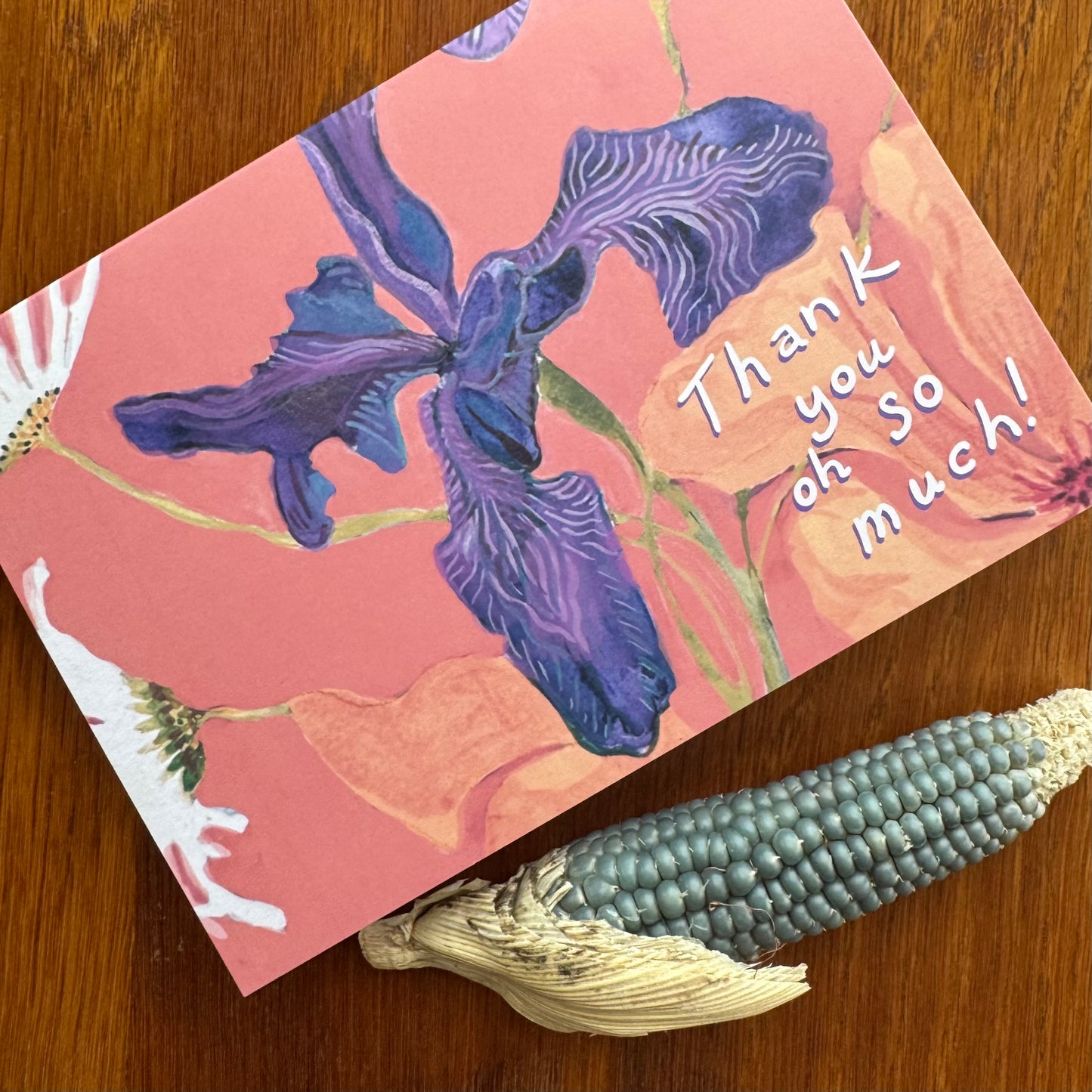 Holiday Thank You Card Set — 4 Hand-Painted Gratitude Cards | Winter Art Cards | Botanical Thank You Notes