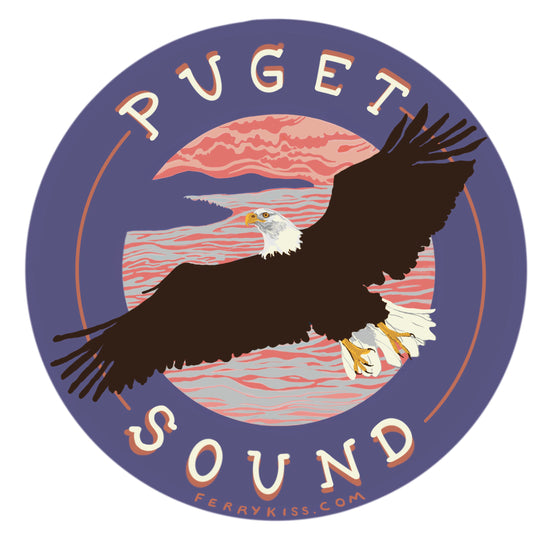 'Puget Sound' Bald Eagle Sticker