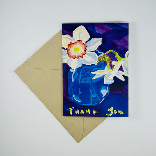 'Thank You' Daffodils greeting card