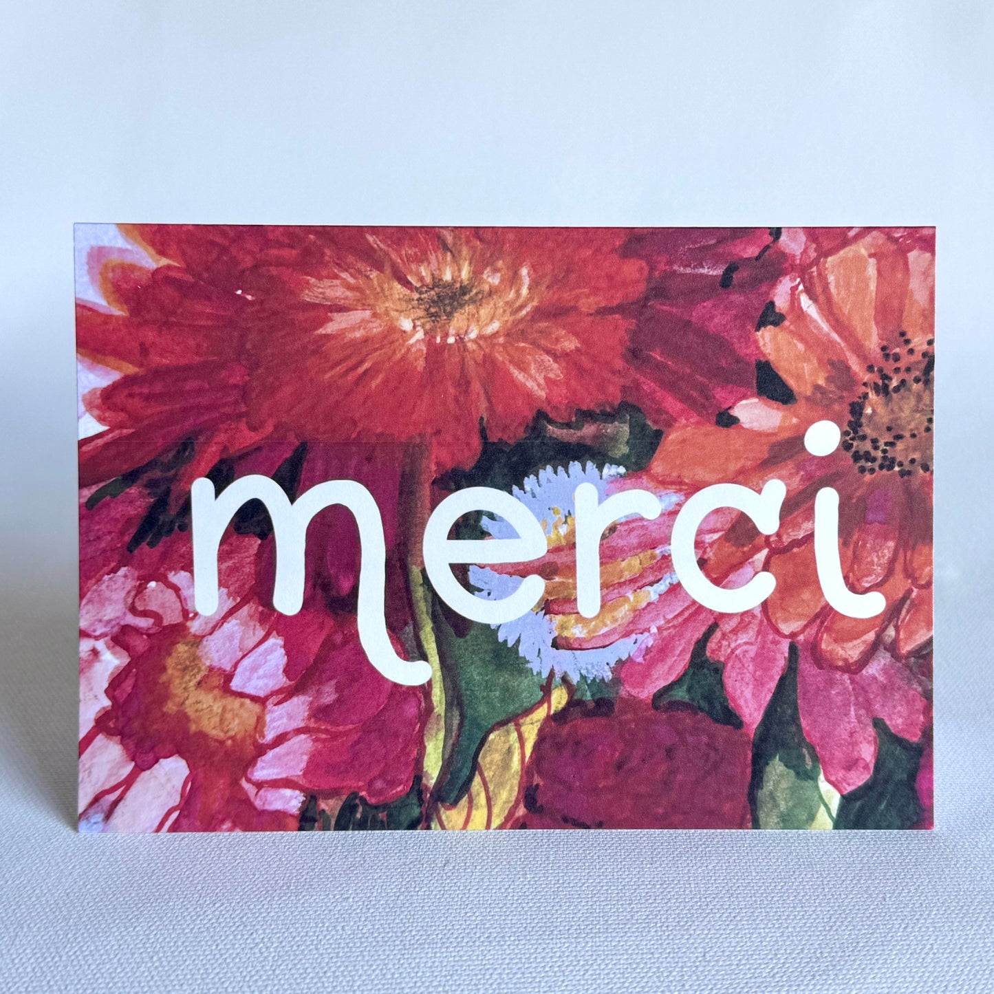 'Merci' thank you greeting card