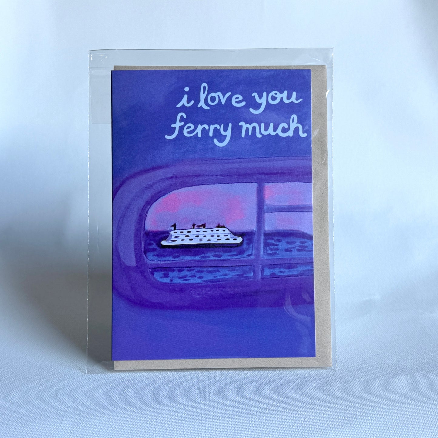 I Love You Ferry Much – Illustrated Love Card