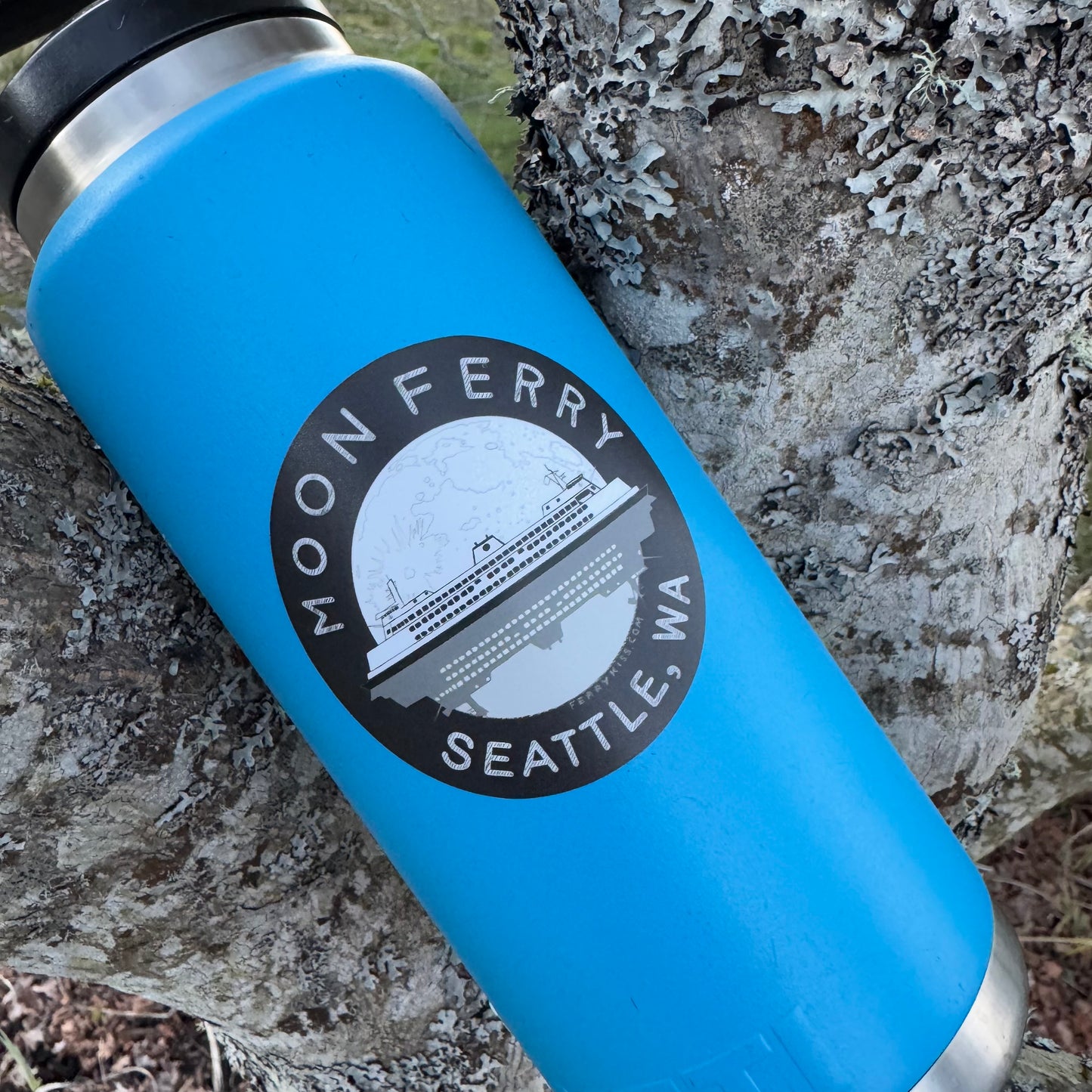 'Moon Ferry' Seattle, Washington Sticker