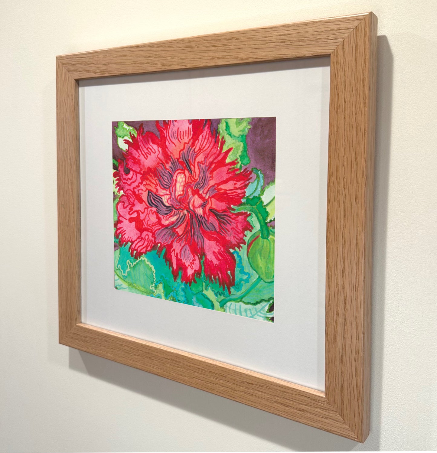 'Volunteer Poppy' Framed Original Painting