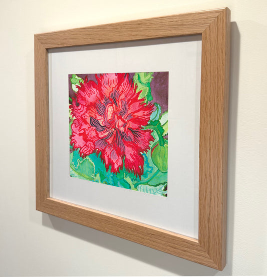 'Volunteer Poppy' Framed Original Painting
