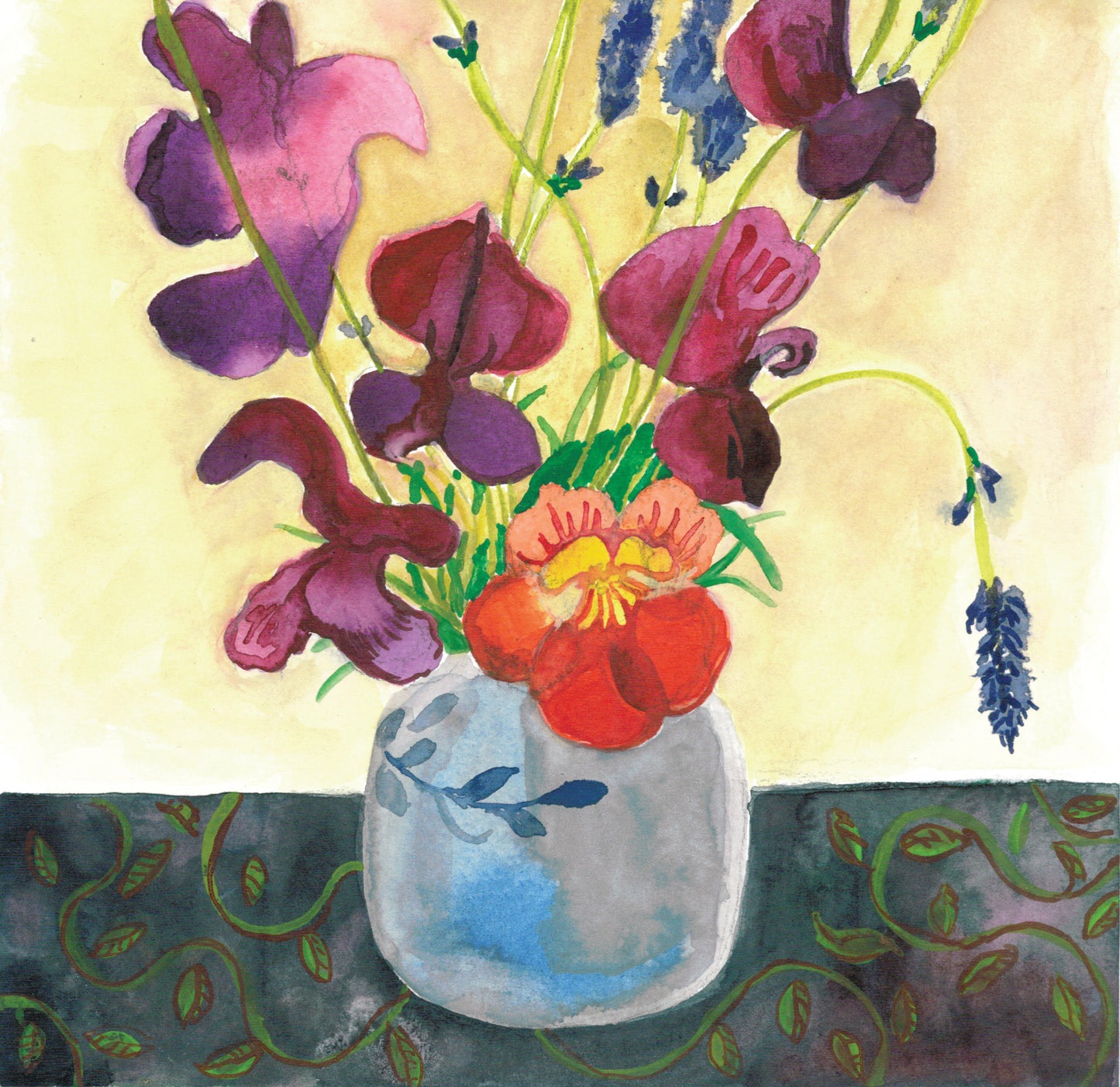 'Nasturtiums & Pea Buds' | Giclée Print