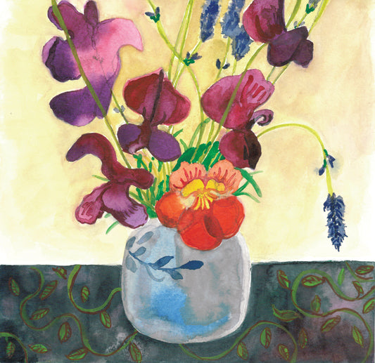 'Nasturtiums & Pea Buds' | Giclée Print