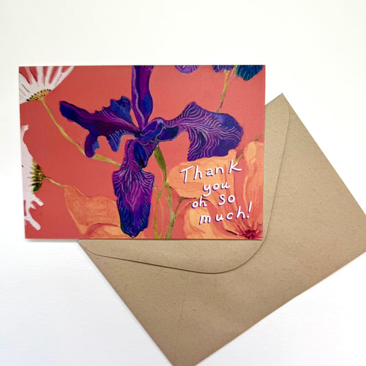 'Thank you oh so much' greeting card